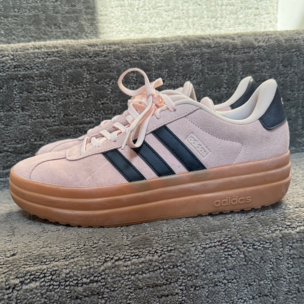 Adidas Women's VL Court Bolt Platform Pink Sneakers size 9